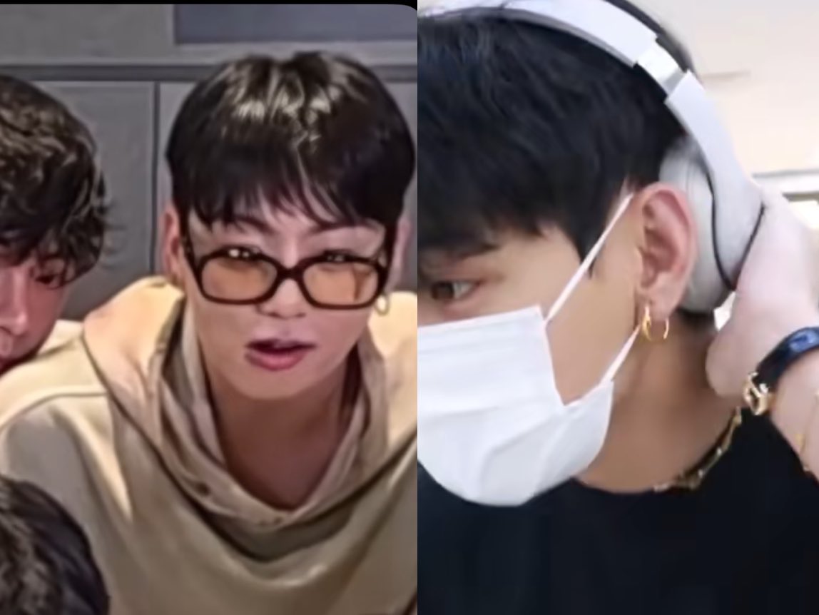 BTSman1ac's tweet photo. Left ears pierced  🤝 Matching earrings 

*cough cough 

The math is mathing here #taekook 

Ctto https://t.co/tntY8JKeRX