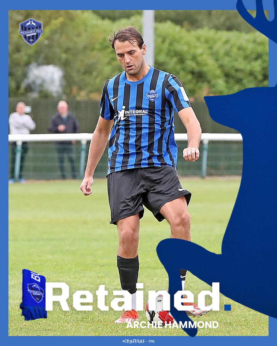 🔵 𝘼𝙍𝘾𝙃𝙄𝙀 𝙃𝘼𝙈𝙈𝙊𝙉𝘿 𝙎𝙏𝘼𝙔𝙎 ⚫️
It’s official, Archie Hammond is staying with Buckhurst Hill FC for the 25/26 season 🤝

After a successful first season with The Stags, Archie has decided to stay at the club 🔥 Biggzy also quite pleased with this one 🎙️

#COYSTAGS