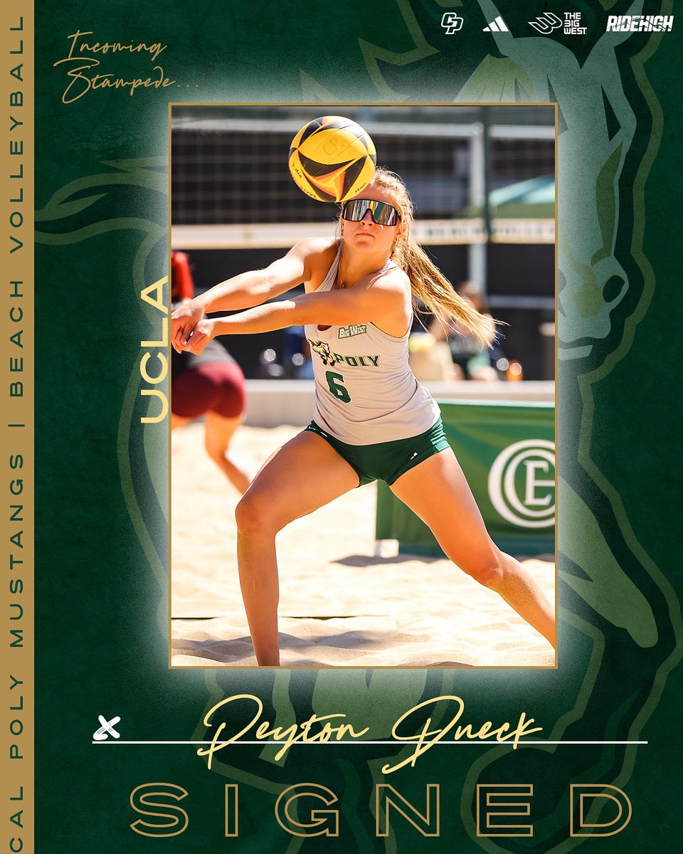 calpolybeach's tweet image. She's baaaack‼️
We are so excited to welcome back Peyton Dueck to the program this year! Peyton was with us in 2022, earning Second Team All-Big West honors before transferring to UCLA where she played indoor 🏐 the last three years. Welcome back, Peyton!
#RideHigh