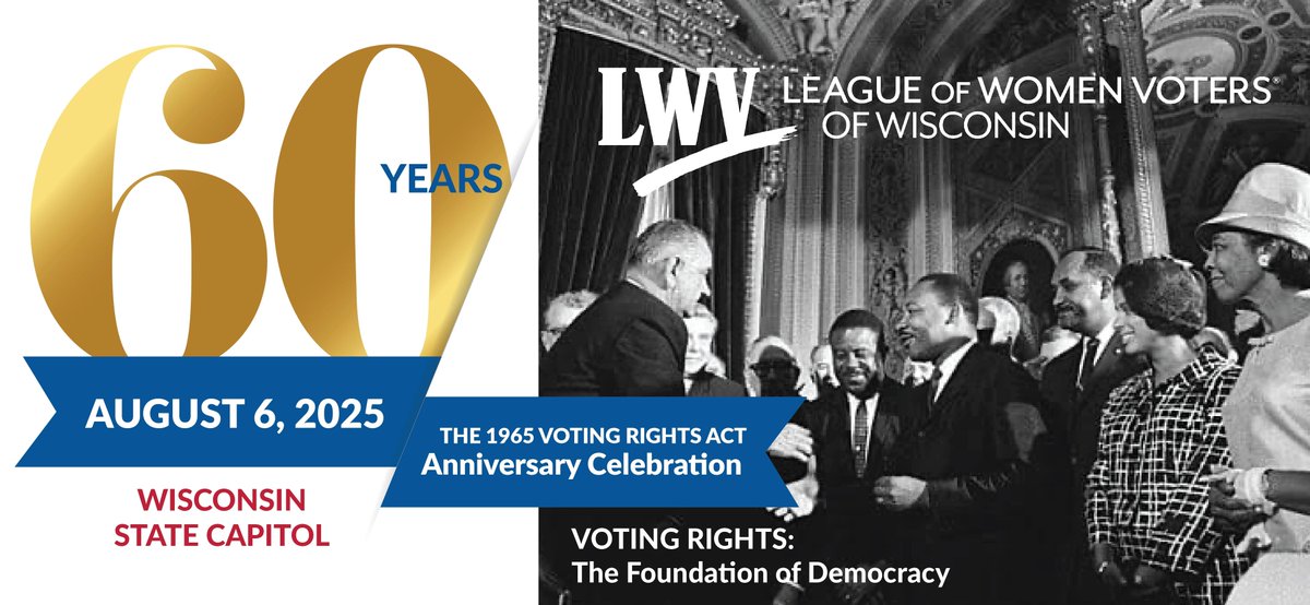 Join the League of Women Voters as we celebrate 60 years of the Voting Rights Act:
bit.ly/4nzH5eC