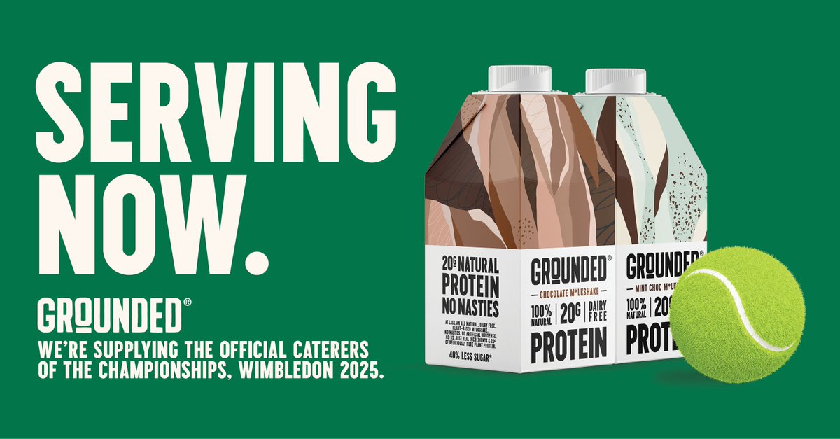 gfromgrounded's tweet photo. Across the pond, @GROUNDEDshakes is being served up at #Wimbledon 2025 🎾🎾

Great choice. https://t.co/VelDE8exJf