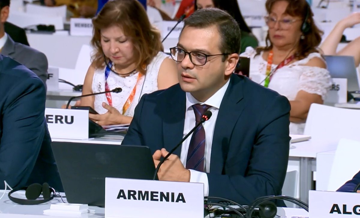RAbisoghomonyan's tweet image. Pleased to contribute to discussion on revitalizing intl dev’t coop at #FFD4.
#Armenia 🇦🇲supports #CompromisoDeSevilla. As a landlocked middle-income country, we advocate for transformative dev’t coop, tailored support for MICs, & enhanced biodiversity finance, ahead of #COP17.