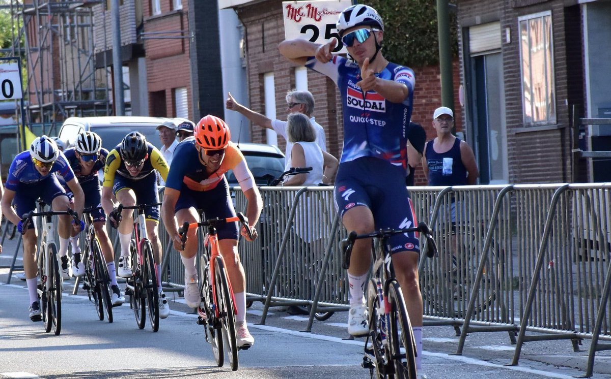 Soudal Quick-Step Devo Team (@soudalqsdevteam) on Twitter photo Last Sunday in Belgium.
A spectacular race and a well-deserved win for an incredible fighter ๐
Congrats, <a href="/SenneHulsmans_/">Senne Hulsmans</a> ๐ Last Sunday in Belgium.
A spectacular race and a well-deserved win for an incredible fighter ๐
Congrats, <a href="/SenneHulsmans_/">Senne Hulsmans</a> ๐