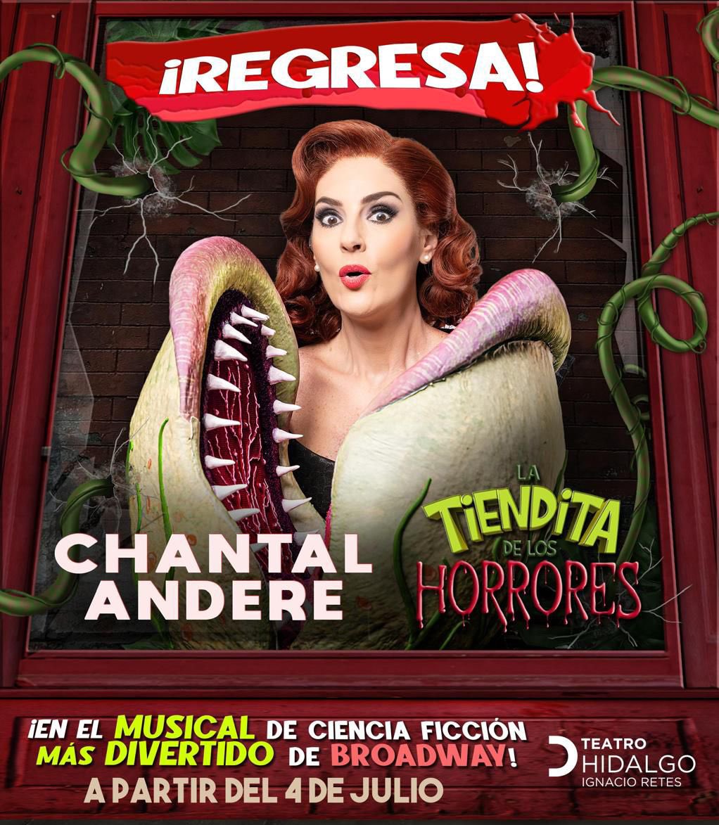 🎭✨ ¡Gana boletos dobles para “La Tiendita de los Horrores” con el regreso de Chantal Andere! 🌹🎟️
Este fin de semana tenemos una cita imperdible en el teatro 🎬💋🪴… y tú puedes estar ahí.
🔹 ¿Cómo participar?
1️⃣ Sigue nuestras redes sociales 📱
2️⃣ Dinos quién es tu conductora