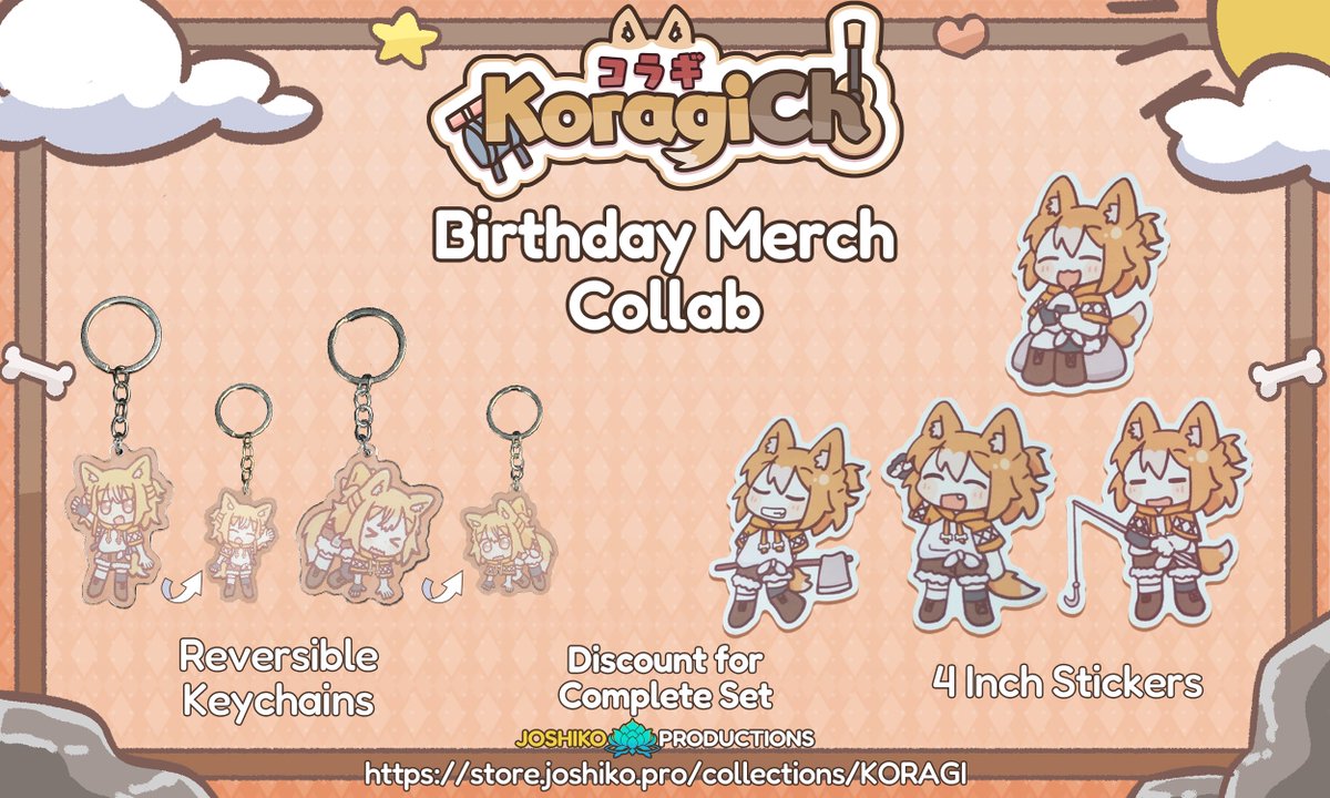 Joshiko Productions (@joshikopro) on Twitter photo 🏕 Merchandise Collaboration! 🐶
For her birthday, we've collaborated with <a href="/corgi_koragi/">koragi (NOW IN 3D)</a> to create cute stickers and keychains designed and drawn by her! ✨
Now you can have your favorite camping corgi with you wherever you go!
Further details below! 🏕 Merchandise Collaboration! 🐶
For her birthday, we've collaborated with <a href="/corgi_koragi/">koragi (NOW IN 3D)</a> to create cute stickers and keychains designed and drawn by her! ✨
Now you can have your favorite camping corgi with you wherever you go!
Further details below!