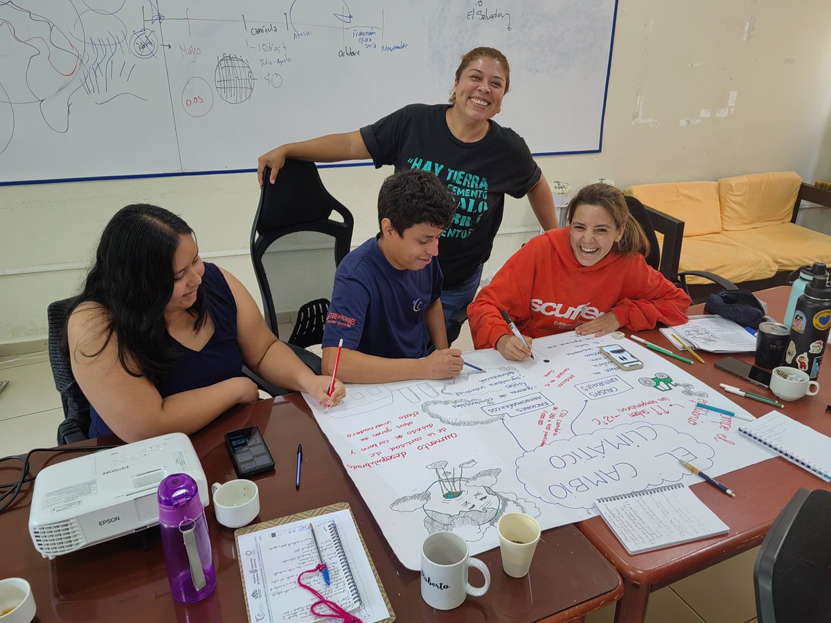 Micelio_sv's tweet photo. #ElMicelioSeExpande/ Hemos finalizado un proceso de formación sobre las causas e impactos del cambio climático, gestión ecológica de riesgos y mecanismos de participación en temas ambientales junto al personal técnico de la Asociación CINDE. https://t.co/kaEpxvrFaI
