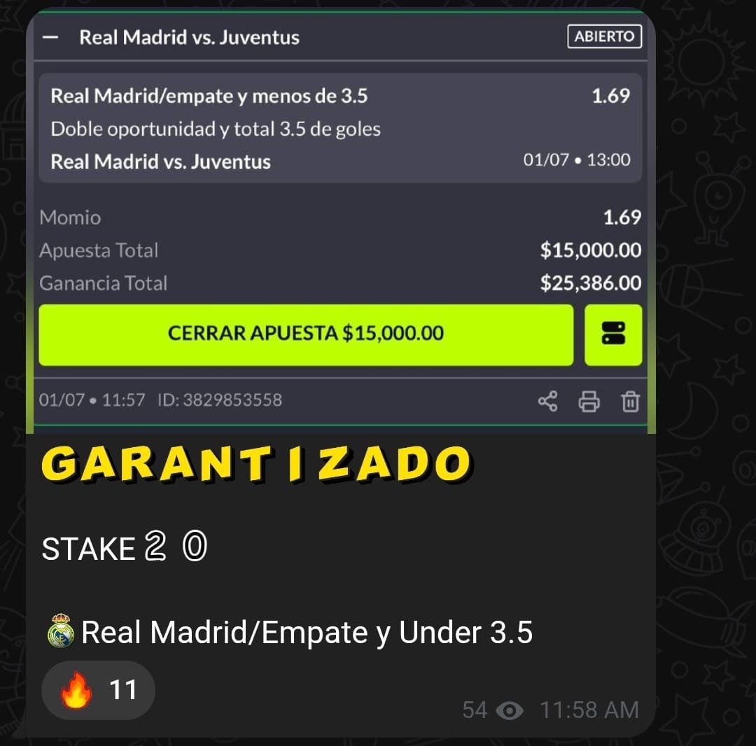 🦊ZORRITO - Stake 20⚽️

Vámonos con este garantizado del zorrito mis carnales ✅🔥

+1 ❤️ Para que se cobre fácilmente

Activen 🔔 Por que se vienen cositas 😏🔥