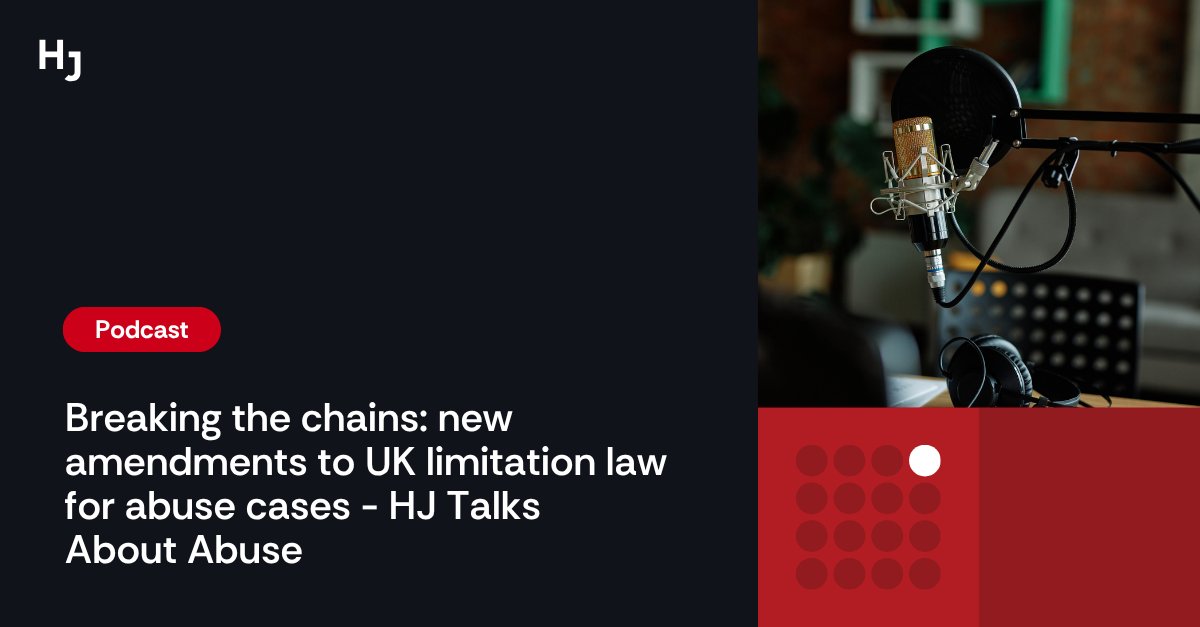 In the latest episode of the HJ Talks Abuse podcast, Alan discusses the government's recent memorandum and its potential impact on survivors of child sexual abuse.

Listen now here: bit.ly/3TQ7AOY

#LimitationAct #ChildAbuseLaw #LegalReform