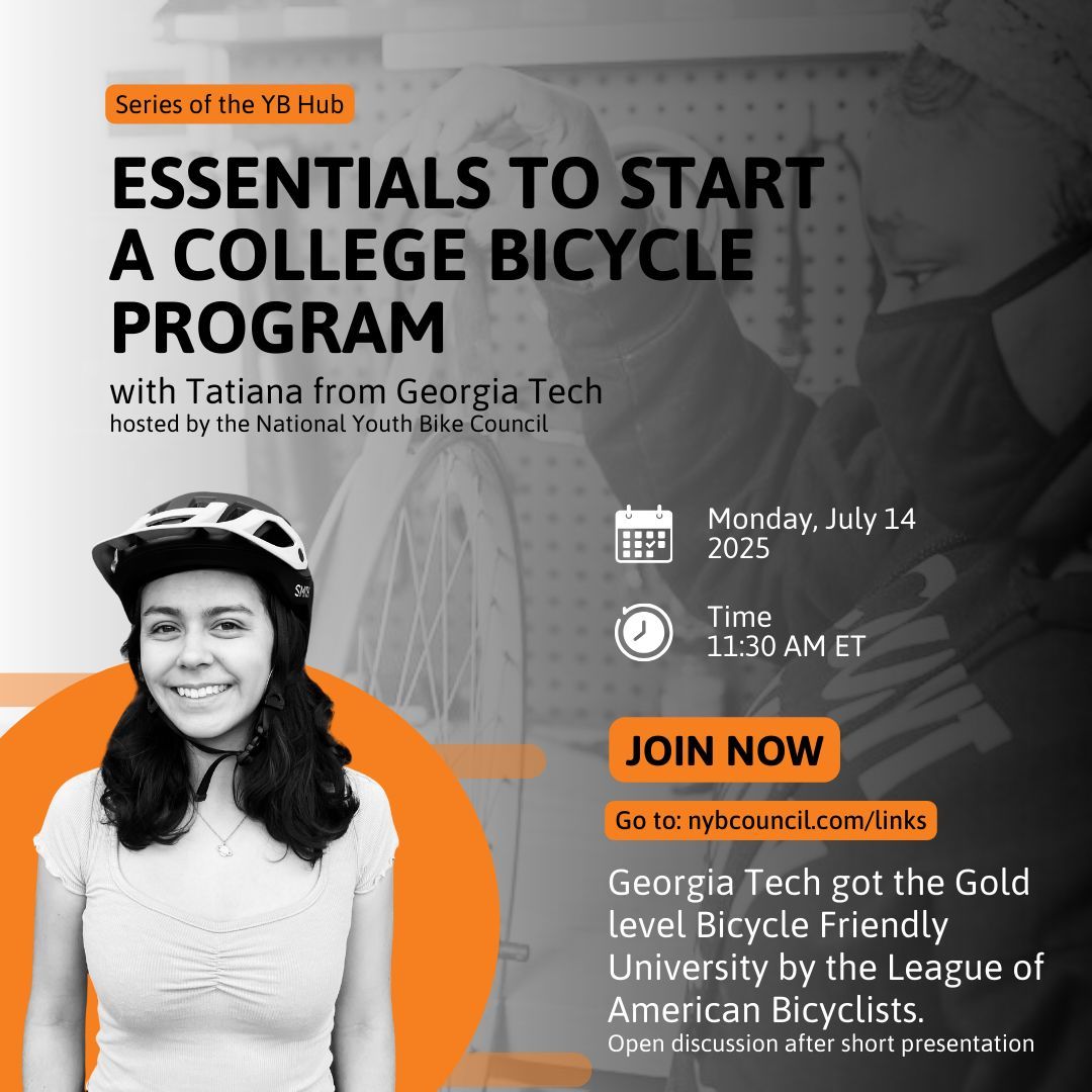 America Walks (@americawalks) on Twitter photo 🚲WEBINAR: Wondering how to start a bike program at your college? <a href="/National_ybc/">National Youth Bike Council</a> has you covered!
Join their July 14 webinar to learn everything you need to know.
Register: buff.ly/DMdZ32e 🚲WEBINAR: Wondering how to start a bike program at your college? <a href="/National_ybc/">National Youth Bike Council</a> has you covered!
Join their July 14 webinar to learn everything you need to know.
Register: buff.ly/DMdZ32e