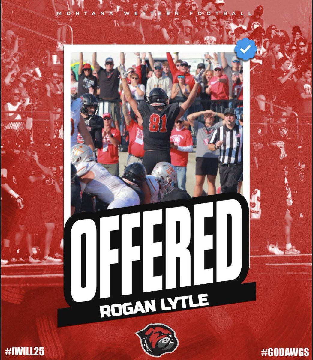 Rogan Lytle (@roganlytle3) on Twitter photo After a great phone call with <a href="/CoachNourse_UMW/">Ryan Nourse</a>, I'm blessed to have received my first collegiate offer from <a href="/UMWFootball/">University of Montana Western Football</a>!! After a great phone call with <a href="/CoachNourse_UMW/">Ryan Nourse</a>, I'm blessed to have received my first collegiate offer from <a href="/UMWFootball/">University of Montana Western Football</a>!!