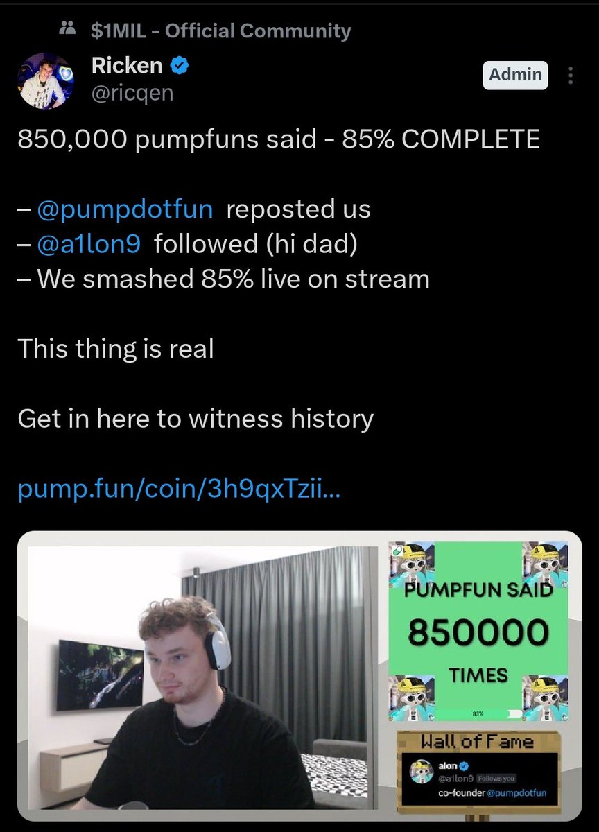 Tinubu_Token's tweet image. Goals achieving;

@a1lon9 follow @ricqen 

@ricqen address @a1lon9 as "dad" 😂😂

@pumpdotfun : reposted 

It just began
