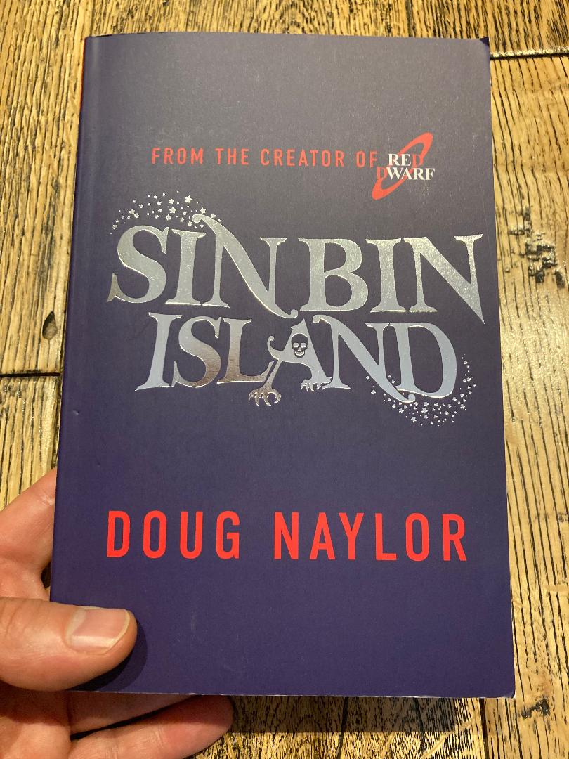 Exciting news for children's books: Red Dwarf creator <a href="/DougRDNaylor/">Doug Naylor</a> has written his first children's book, and it looks fantastic! SIN BIN ISLAND is coming from <a href="/DFB_storyhouse/">David Fickling Books</a> in September - I was thrilled to get my hands on a proof!  <a href="/LizJCross/">Liz Cross</a>