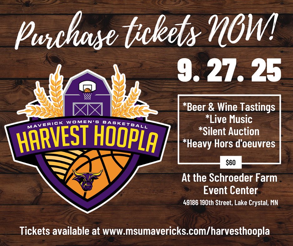 ‼️2025 Harvest Hoopla tickets now on sale‼️ 

Grab your tickets early at
msumavericks.com/harvesthoopla