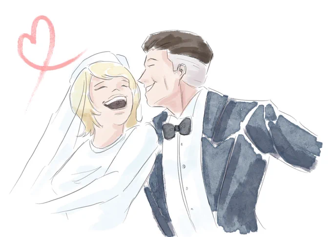 Ver with Reed in tux. I will never stop making fun of him getting married in F4 uniform tho