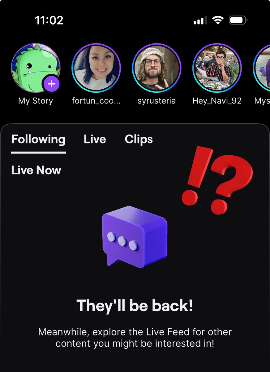 This is my following list on Twitch rn lol there is no one live😅i need to meet new people! 
Any kirby streamers around here? (other Nintendo stuff would be cool too) please recommend me cool people to follow!