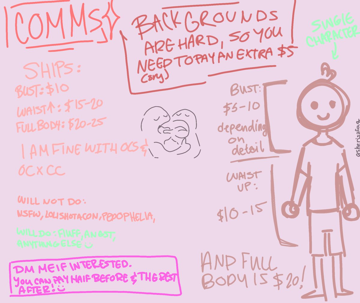 asherisafag's tweet image. ALR COMMS
THIS IS EXCITING BUT I NEED A SOURCE OF INCOME
THIS IS THE INFO AND STUFF :D
#sptwt #commissions