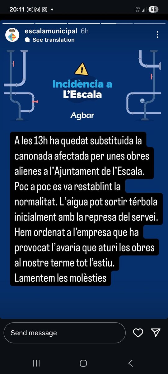 Francesc Sala Gil 🏴 (@sala_francesc) on Twitter photo Aturen les obres "tot l'estiu". Als escalencs que hi vivim tot l'any que ens bombin! Oi <a href="/EscalaMunicipal/">Ajuntament l'Escala</a>? Una prova més que el PSC governa pel turisme! <a href="/EtnaEF/">Etna Estrems Fayos</a> Aturen les obres "tot l'estiu". Als escalencs que hi vivim tot l'any que ens bombin! Oi <a href="/EscalaMunicipal/">Ajuntament l'Escala</a>? Una prova més que el PSC governa pel turisme! <a href="/EtnaEF/">Etna Estrems Fayos</a>