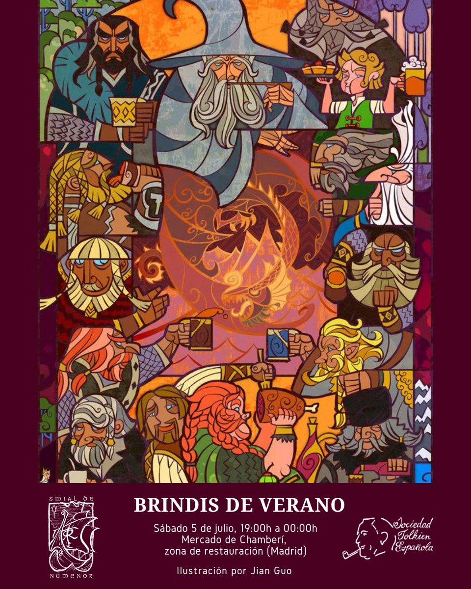 ¡Fiesta de verano! 🎆 🍻 

⌚ 5 de julio, 19h
📍 Mercado de Chamberí 

Ven a disfrutar de la mejor compañía y la cerveza más fresquita este sábado 

#smialste #tolkien #beer #summer