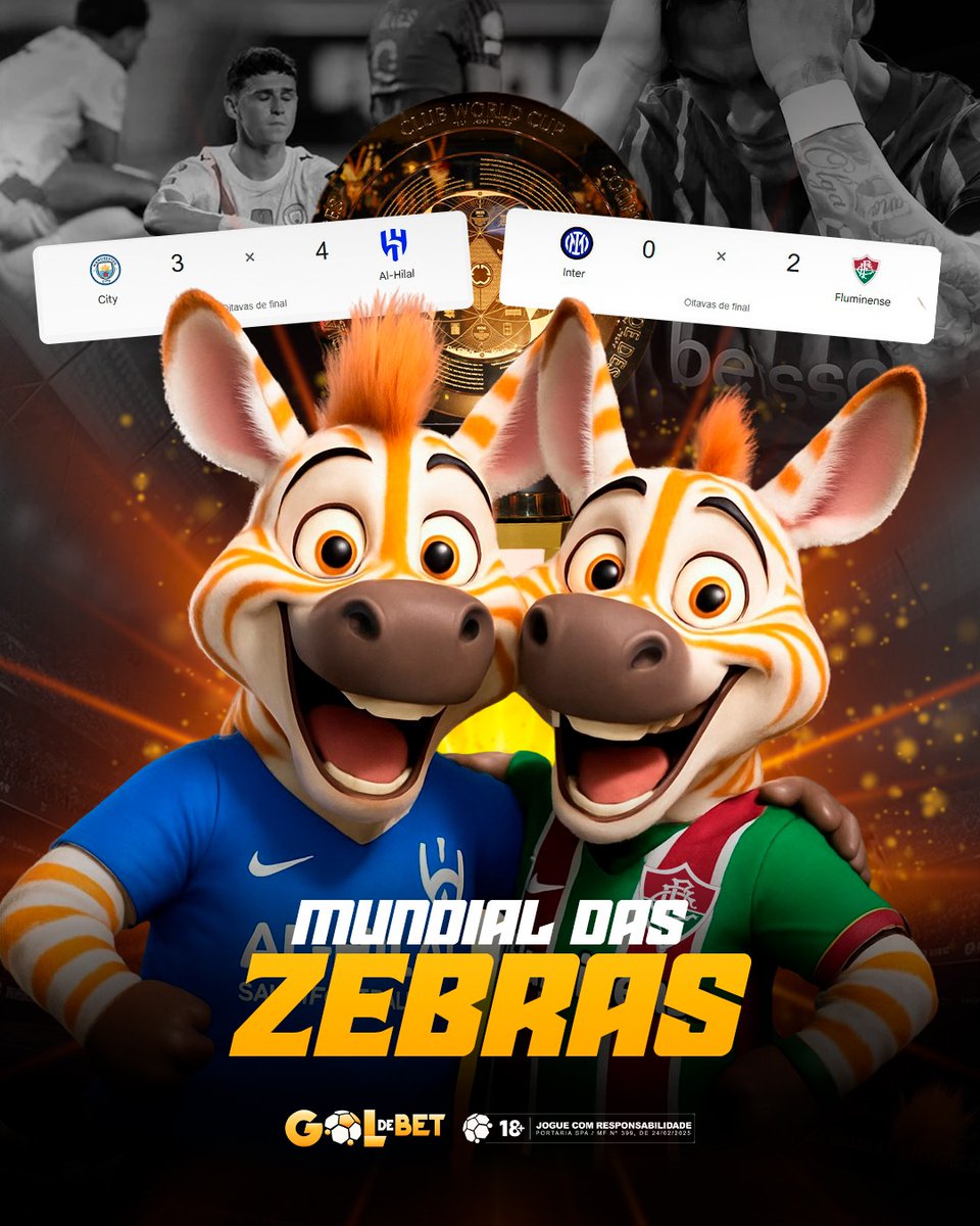 MUNDIAL DAS ZEBRAS? Temos! 🦓🤯

Quando ninguém esperava, Al-Hilal e Fluminense surpreenderam gigantes e colocaram emoção no Mundial!

+18 | jogue com responsabilidade | Sua jogada não é investimento
PORTARIA SPA/MF Nº 399, DE 24/02/2025