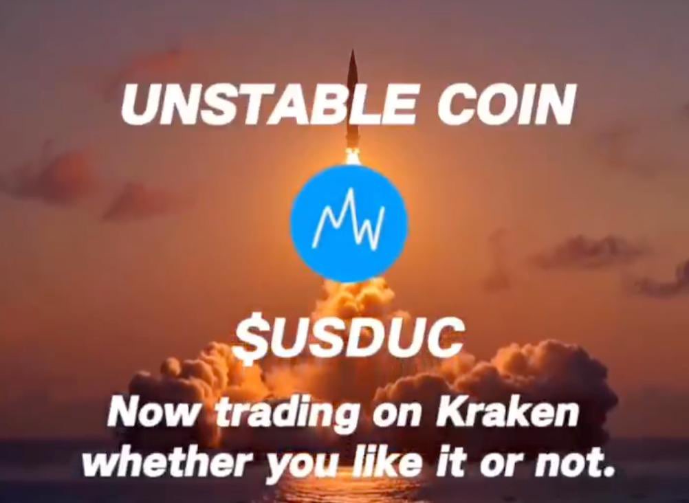 <a href="/notthreadguy/">threadguy</a> unstable coin got listed on <a href="/krakenfx/">Kraken</a> 😏 

wen <a href="/Gemini/">Gemini</a> <a href="/tyler/">Tyler Winklevoss</a> <a href="/cameron/">Cameron Winklevoss</a> 😏 

$USDUC