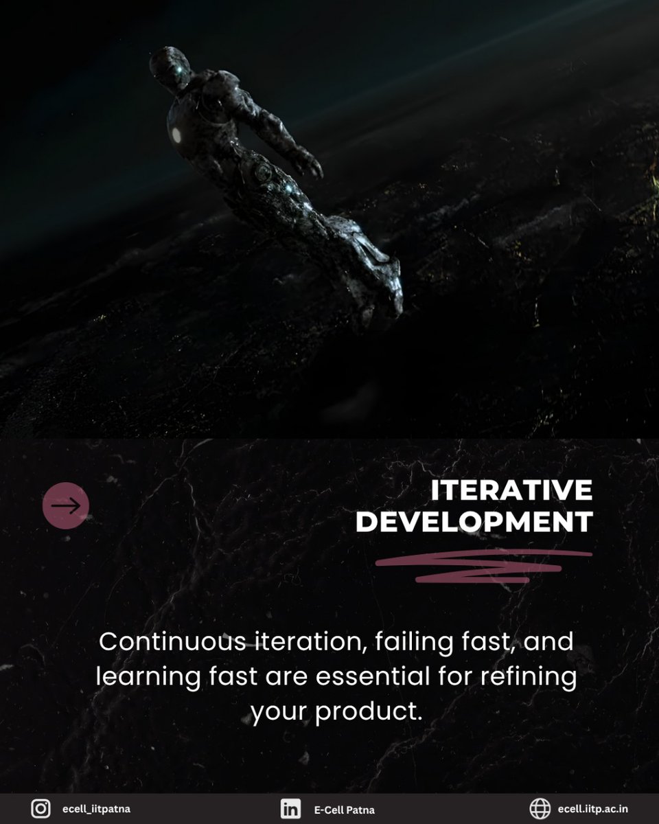 ecelliitp's tweet image. 🚀 Tuesday Takes by E-Cell IIT Patna
🎬 This month: Box Office Brains — lessons from movies!
This week: #IronMan ⚙️
From cave-built suits to global impact, Tony Stark proves innovation + bold vision = entrepreneurial power.

#TuesdayTakes #ECell #Startups #IIT #Entrepreneurship