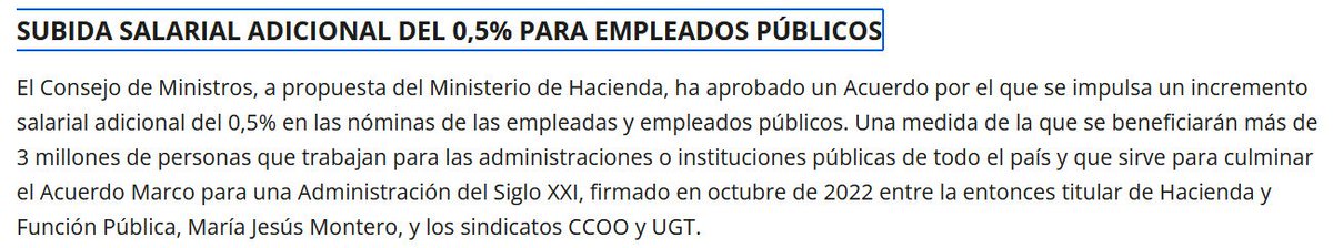 AUMEinforma's tweet image. Con año y medio de retraso, @desdelamoncloa abonará el aumento del 0,5% en las retribuciones 💶, pendiente desde el 1 de enero de 2024🗓️, fecha que fijará la efectividad de los atrasos.
#AUMEinforma