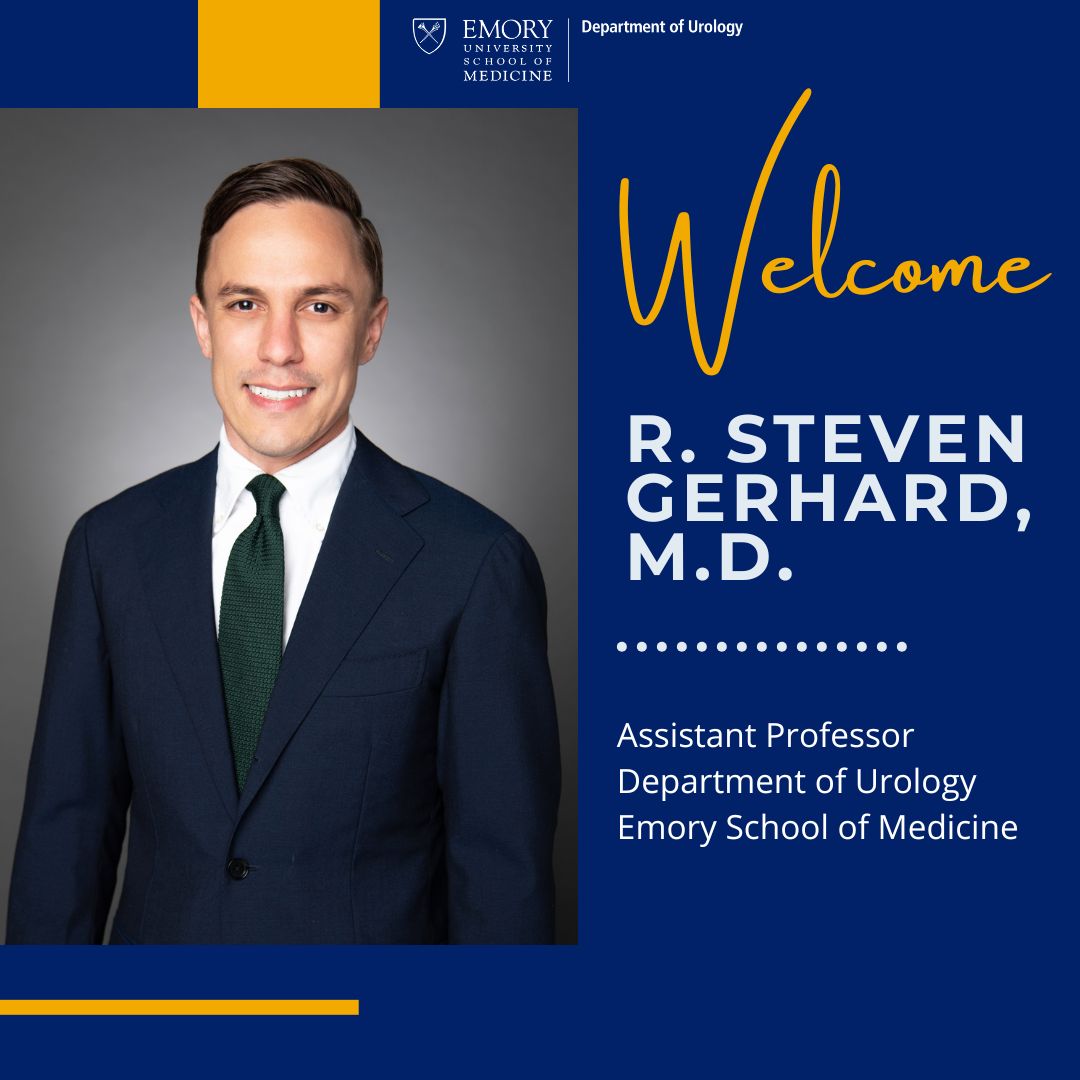 Dr. Robert Steven Gerhard joins Emory Urology as an Assistant Professor. He treats a wide range of urologic conditions—including prostate and bladder cancer, kidney stones, and BPH—at Emory University Hospital Midtown and Grady Memorial Hospital. Welcome, Dr. Gerhard!