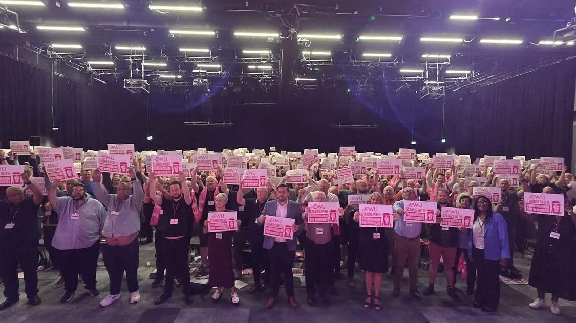 andy_mercer's tweet image. It was an honour and privilege to deliver my first presidents address and to chair our @cwunews special Conference in Blackpool
A very special and proud moment for me 🙂
Most importantly we now have clear policy set and we continue the hard work of representing our members ✊🏾