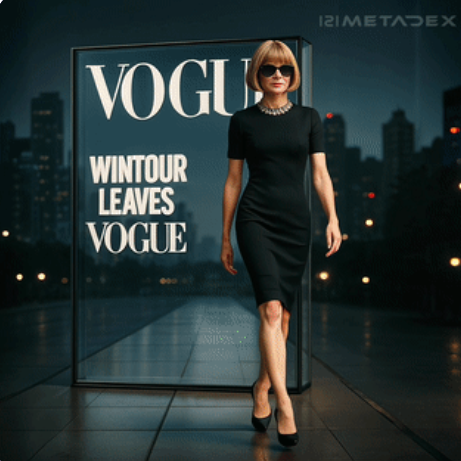 lumemind's tweet photo. 👠 “She ruined Vogue” or “She redefined fashion”? As Anna Wintour exits after nearly 40 years, the internet is split. Was she the queen who shaped culture—or the villain who burned the runway? Legacy or backlash? #AnnaWintour #FashionDebate #121metadex #CulturalIcons https://t.co/MDWM399Cih