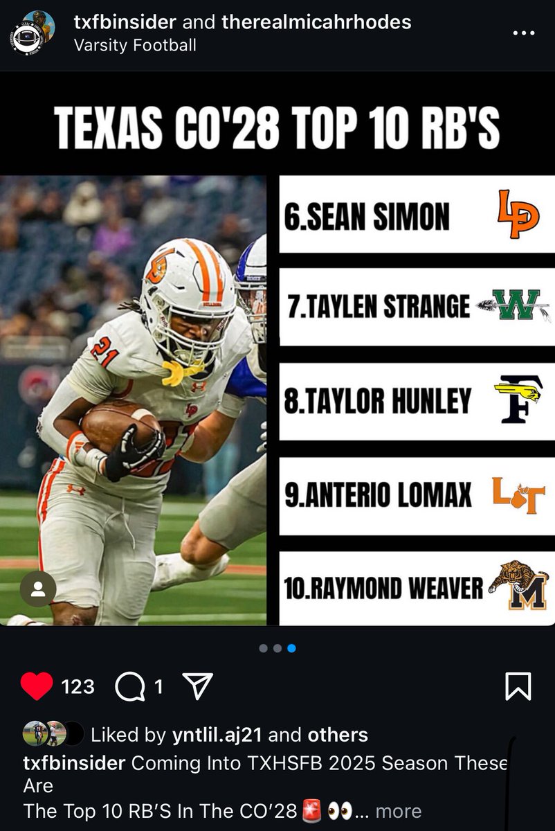Anterio Lomax (@anteriolomax6) on Twitter photo instagram.com/p/DLkxRICgOOf/…
AGTG ✝️ blessed to be recognized as the top 10 rb in c/o 2028 <a href="/LancasterFBwebo/">Lancaster Football</a> <a href="/coach_fears/">Coach Fears</a> <a href="/LancasterFBwebo/">Lancaster Football</a> <a href="/runlike29/">kw 🌹</a> <a href="/KWhitley20/">Coach K-Dubb20</a> instagram.com/p/DLkxRICgOOf/…
AGTG ✝️ blessed to be recognized as the top 10 rb in c/o 2028 <a href="/LancasterFBwebo/">Lancaster Football</a> <a href="/coach_fears/">Coach Fears</a> <a href="/LancasterFBwebo/">Lancaster Football</a> <a href="/runlike29/">kw 🌹</a> <a href="/KWhitley20/">Coach K-Dubb20</a>