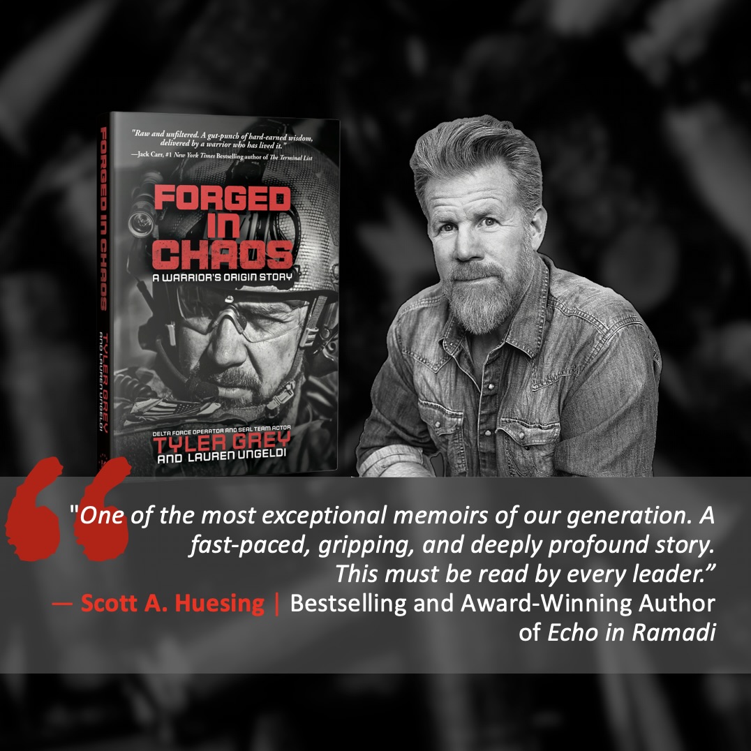 PRAISE FOR FORGED IN CHAOS | Only 2 weeks until this exciting book launches. I put my name on it. Pre-Order today on Amazon to reserve your copy. 

 #bestselling  #military  #books  #deltaforce  #warriors  #healing  #excitement  #happiness  #teamwork  #leadership
