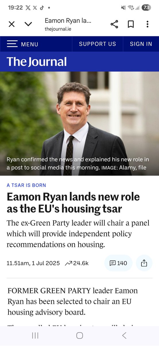 caulmick's tweet photo. What were the criteria used for his selection? Record levels of homelessness in Ireland? 

FORMER GREEN PARTY leader Eamon Ryan has been selected to chair an EU housing advisory board.

The so-called EU housing tsar will chair an expert panel tasked with providing independent policy recommendations on housing.

 https://t.co/ABx3Fm45Wg https://t.co/WKY2O1vBog