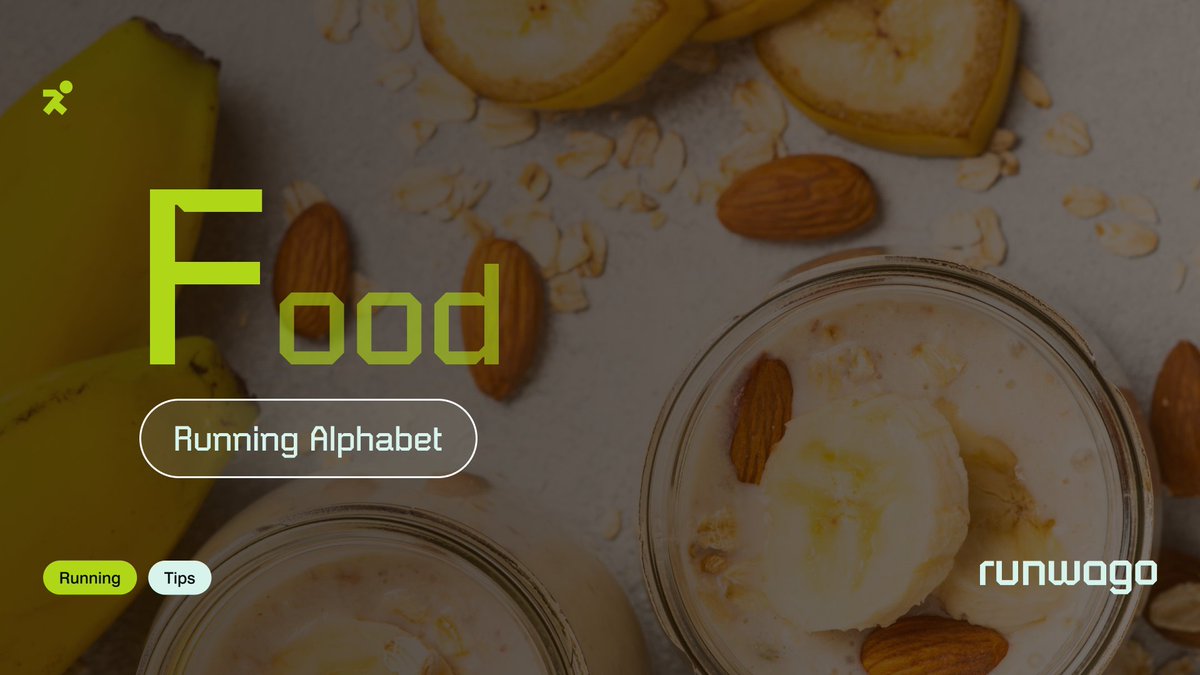 📘 Running Alphabet – F is for #Food

𝗪𝗵𝘆 𝗶𝘁 𝗺𝗮𝘁𝘁𝗲𝗿𝘀?
Food is fuel. But not all food is good fuel.
What you eat before, during and after your run can influence your performance.

🤯 𝗗𝗶𝗱 𝘆𝗼𝘂 𝗸𝗻𝗼𝘄?
Too much fibre or fat before running slows digestion.
That