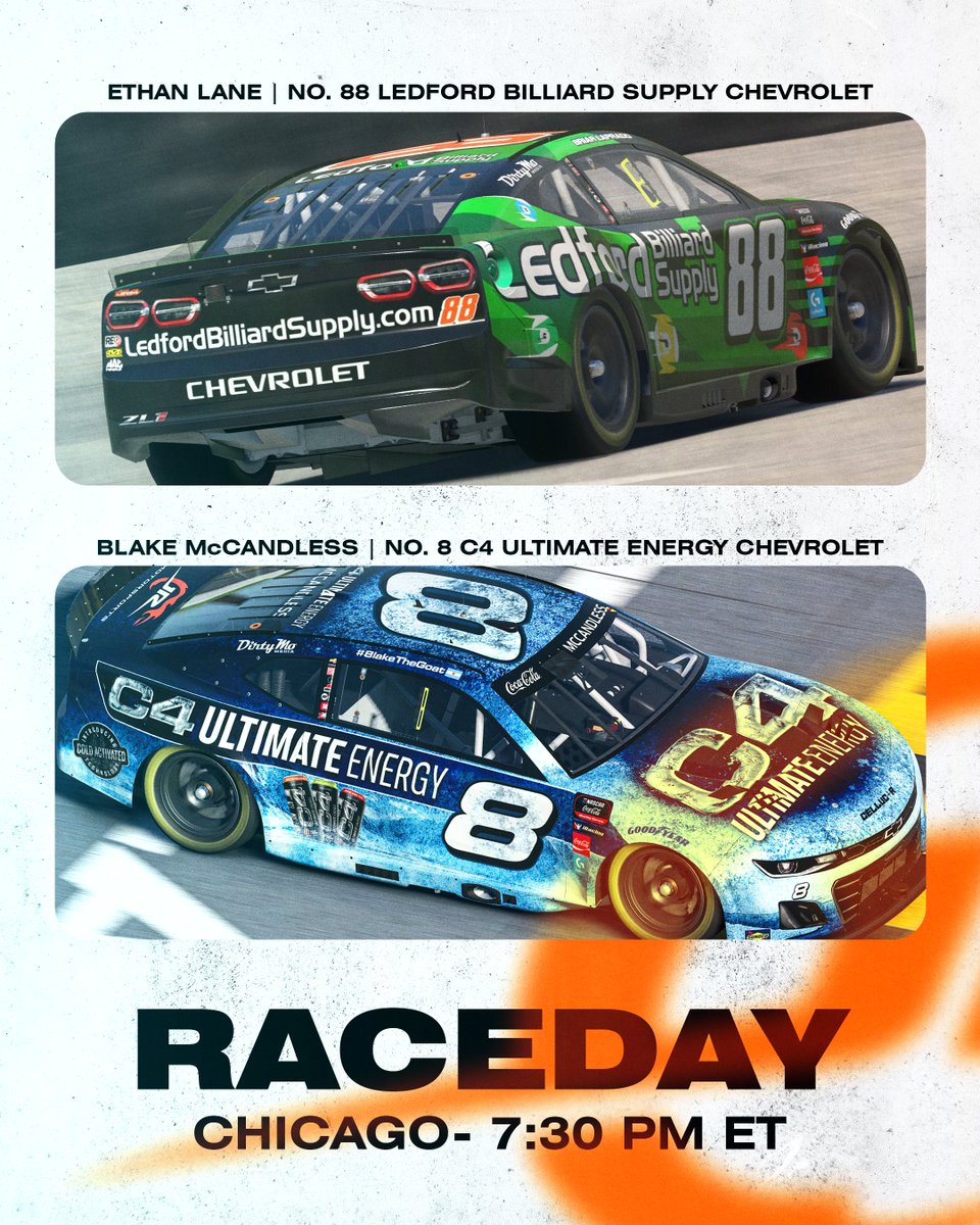 eChicago.

Ethan Lane will fill-in for Briar LaPradd in tonight’s eNCCIS race. 

Tune In: iracing.com/live/