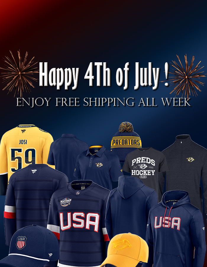 Celebrate the 4th of July with us!🎉 FREE shipping all week! #4thofJuly #Preds