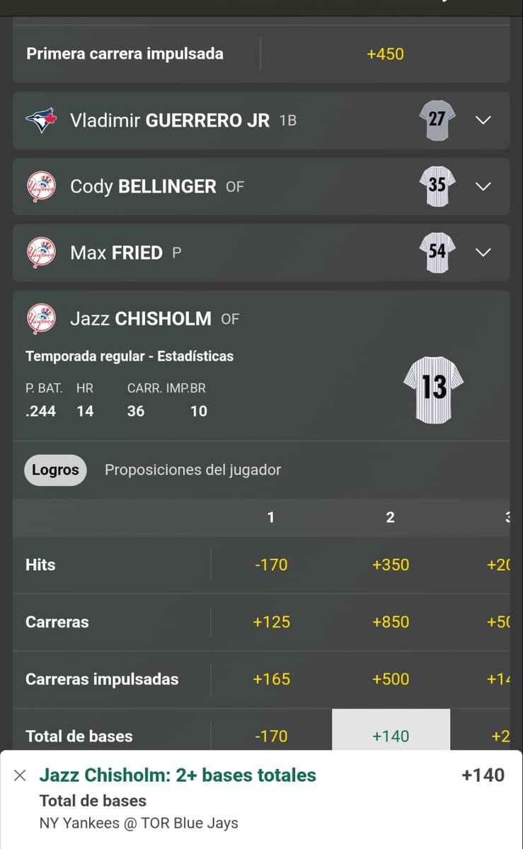YMA8123's tweet photo. El primero trae el bat encendido pegando cuadrangulares en 4 de los ult. 5 juegos.... El segundo sobra decir que le gustan los extrabases, 6 Hr a Gausman y es temido por cualquier relevista...
+2 Bases Jazz ⚾️
+2 Bases Judge ⚾️
#MLBpicks 
#gamblingX 
#Yankees 
#GamblingTwitter https://t.co/FYtwaKxoTx