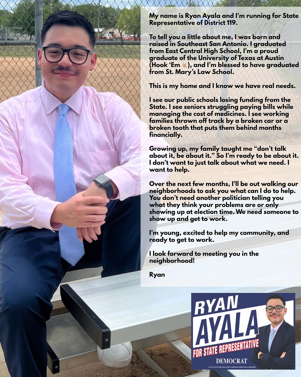 RyanForTX's tweet photo. I would appreciate your vote and your support!! https://t.co/zl2MHEVCef