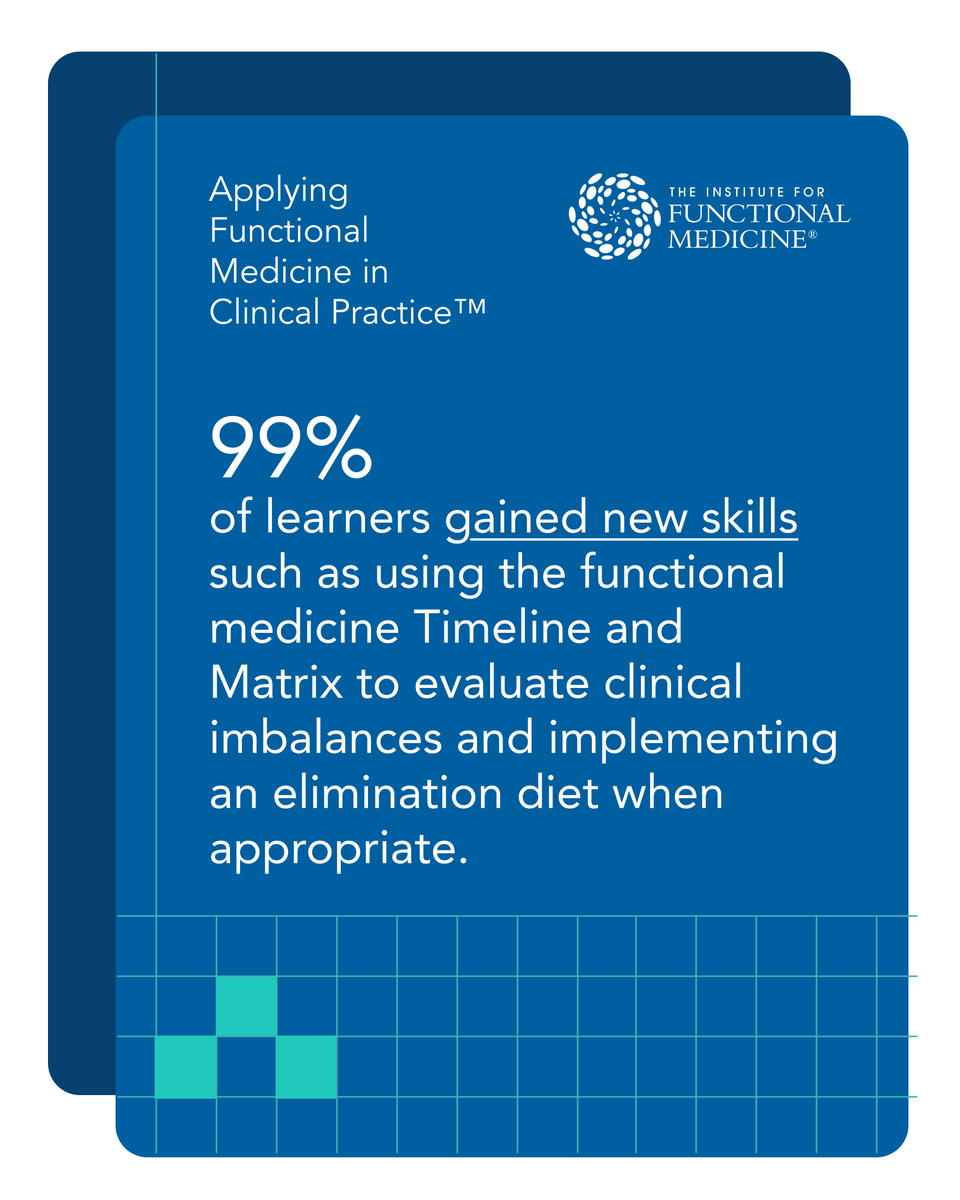 At Applying Functional Medicine in Clinical Practice (AFMCP), you’ll learn how to differentiate the root causes of illness and design personalized treatments for each patient, even those with the same diagnosis. By applying personalized dietary and lifestyle recommendations that