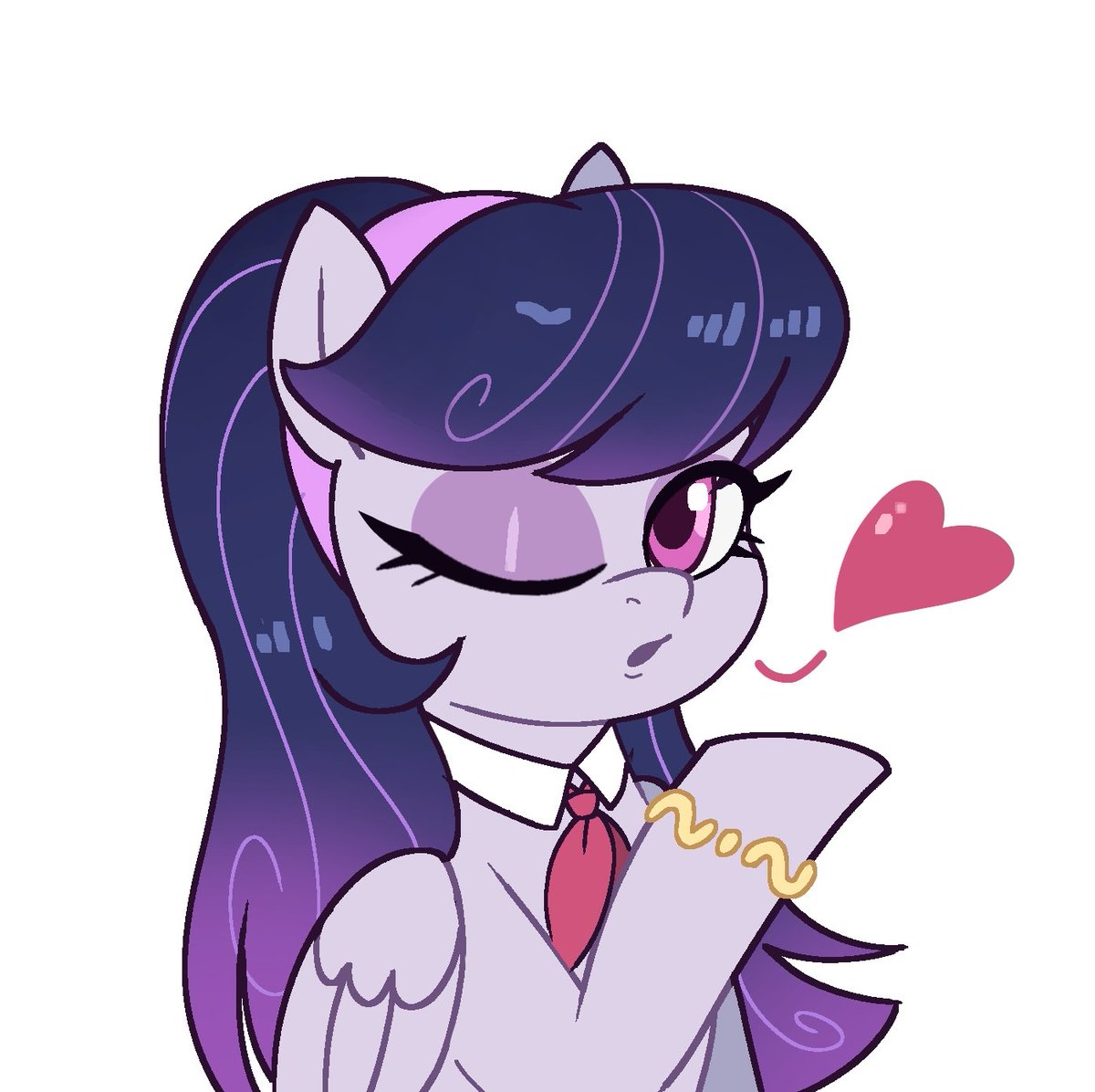Syra: "Wish to all have a fine day and mostly, remember to love yourself."  *Wink* 💜

#mlp #mlpoc #mylittlepony

💜+ 🔄