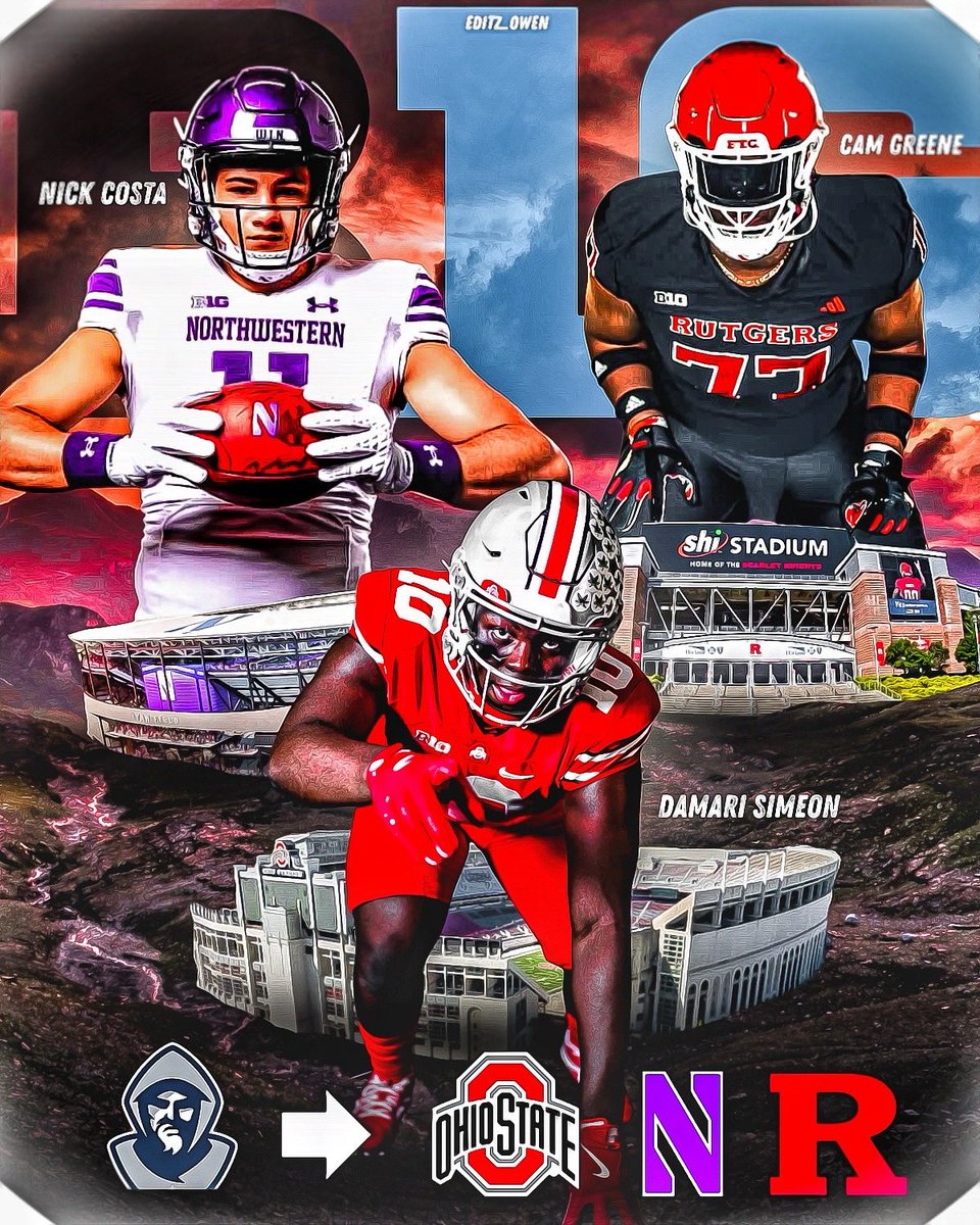St. Augustine Prep Football (@hermitsfootball) on Twitter photo <a href="/HermitsFootball/">St. Augustine Prep Football</a> ➡️ <a href="/bigten/">Big Ten Conference</a> ‼️
3️⃣ of our 2026 prospects are currently committed to programs in the Big 10…
Damari Simeon - <a href="/OhioStateFB/">Ohio State Football</a>
Nick Costa - <a href="/NUFBFamily/">Northwestern Football</a>
Cameron Greene - <a href="/RFootball/">Rutgers Football 🪓</a>
#HermitPride 🔝 <a href="/HermitsFootball/">St. Augustine Prep Football</a> ➡️ <a href="/bigten/">Big Ten Conference</a> ‼️
3️⃣ of our 2026 prospects are currently committed to programs in the Big 10…
Damari Simeon - <a href="/OhioStateFB/">Ohio State Football</a>
Nick Costa - <a href="/NUFBFamily/">Northwestern Football</a>
Cameron Greene - <a href="/RFootball/">Rutgers Football 🪓</a>
#HermitPride 🔝