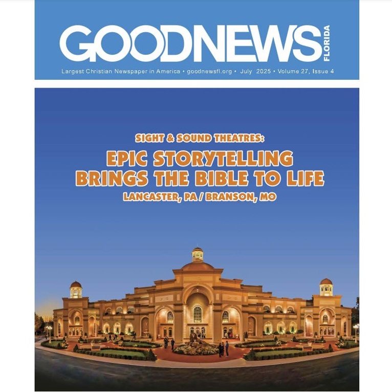 Bigger than Broadway. Rooted in Scripture. An epic theatre experience like no other! Discover why over a million people a year are drawn to Sight &amp; Sound Theatres, where the Bible comes alive. Read the article on pages 24-27 at digital.goodnewsfl.org/2025/july/