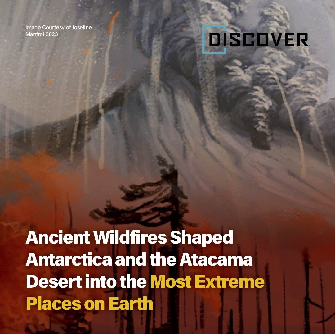 CiahnAtacama's tweet photo. 🌐 La prestigiosa revista @DiscoverMag entrevistó a nuestra paleobotánica @josimanfroi para abordar cómo antiguos incendios forestales transformaron la Antártida y el desierto de Atacama en los lugares más extremos de la Tierra 🌎🔥🏜❄️
📲https://t.co/leLBdNxOiR https://t.co/PIiwdEFJ7K