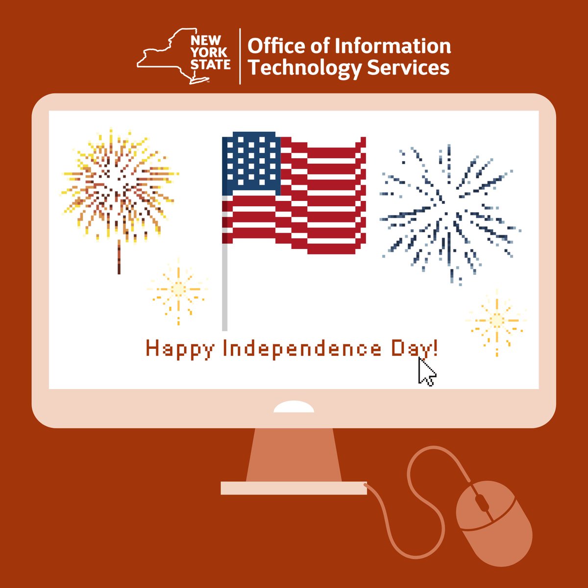 NYSITS's tweet image. Happy Independence Day! In recognition of the holiday, ITS offices are closed and will reopen Monday, July 7.