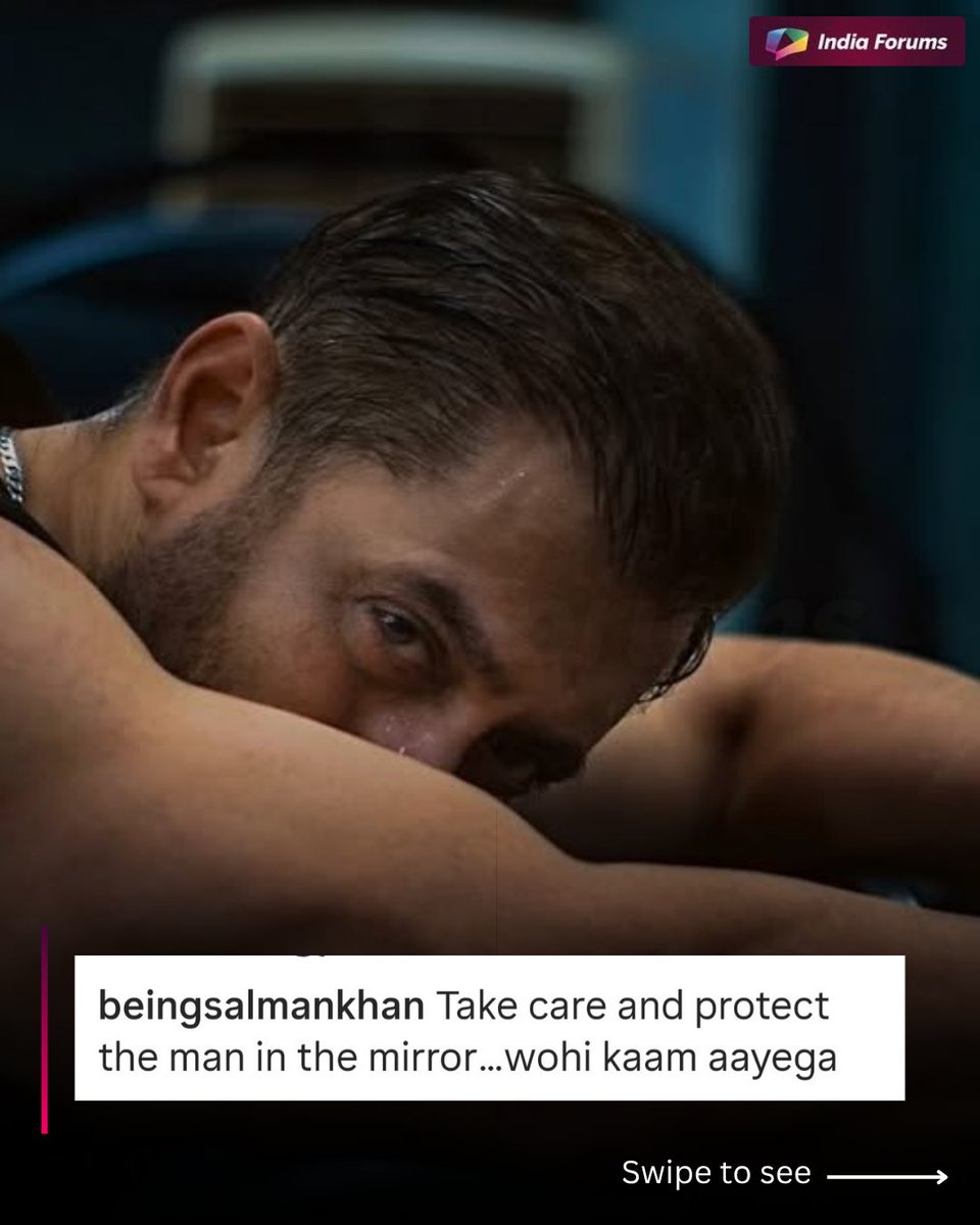 indiaforums's tweet photo. Seems like Salman Khan is on verge for Motivation today as he seems so serious to write "Take Care & Protect The Man In The Mirror.... Wohi Kaam Aayega!"
.
.
#SalmanKhan #InstagramPost #BollyBuzz #Trending #MotivationOfTheDay #SalluBhai #Bollywood #If #IndiaForums https://t.co/oIytK8JJR5