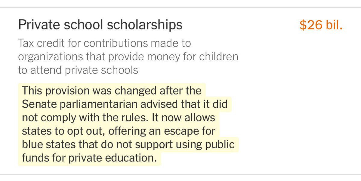 marcportermagee's tweet image. The private school scholarships stay in the bill that just passed the Senate, with one change: states can opt out. 

#ECCA #SchoolChoice