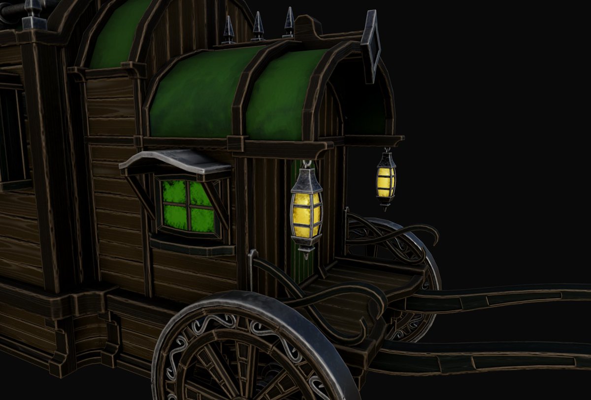 I'm currently dipping my toes into learning how to use Substance Painter for the first time! Here's a wagon I'm texturing from an online course that I am following along! I didn't make the model just the textures lol. I'll give an update on it soon
#gamedev #texturing #3Dmodeling