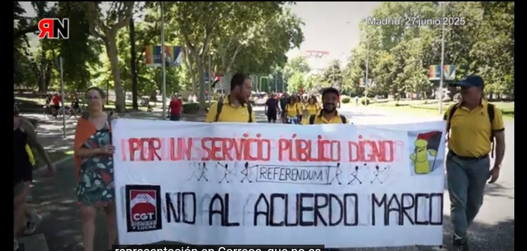 🔴⚫ #CGTCorreos | RNtv Gran Manifestación recorre las calles Madrid para frenar el Acuerdo Marco que Correos quiere implantar a su plantilla

🔗youtu.be/unNTZ0iooGw?si…
