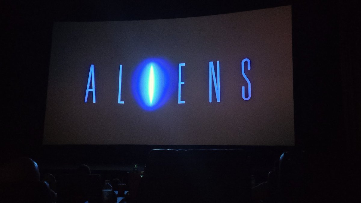 Pilestedt's tweet image. Watching Aliens at the cinema. What a treat. Best movie ever made.