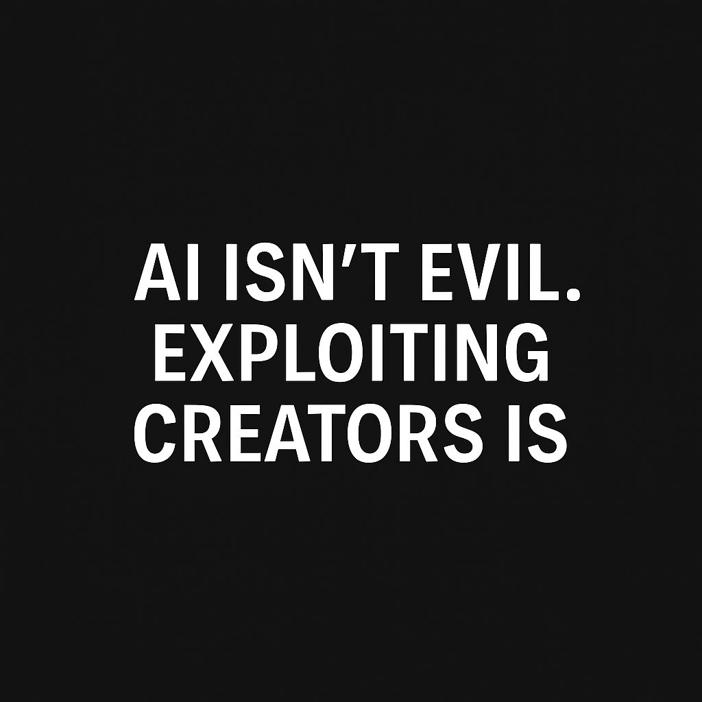 Frimlin's tweet photo. I've written another article! Check it out ✨

AI Isn't Evil. Exploiting Creators Is

https://t.co/zDOOK1j6B6 https://t.co/Dkj1eShoyR