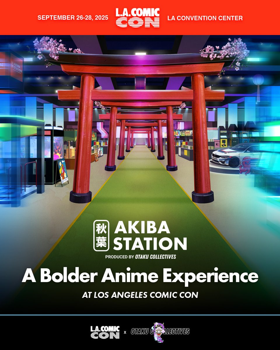 We’re proud to announce Akiba Station, L.A. Comic Con's biggest anime area and most authentic Japanese pop culture experience ever - curated by Otaku Collectives - with 40,000 square feet of immersive exhibits, anime voice actors, themed food, interactive zones, photo ops,